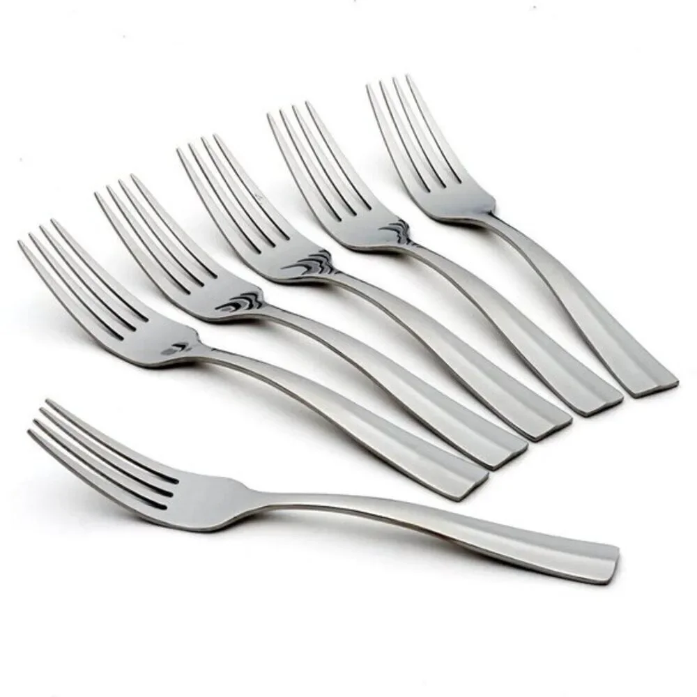 Oneida Arc Stainless Steel‎ Mirror Finish Everyday Flatware Dinner Forks 2 Sets